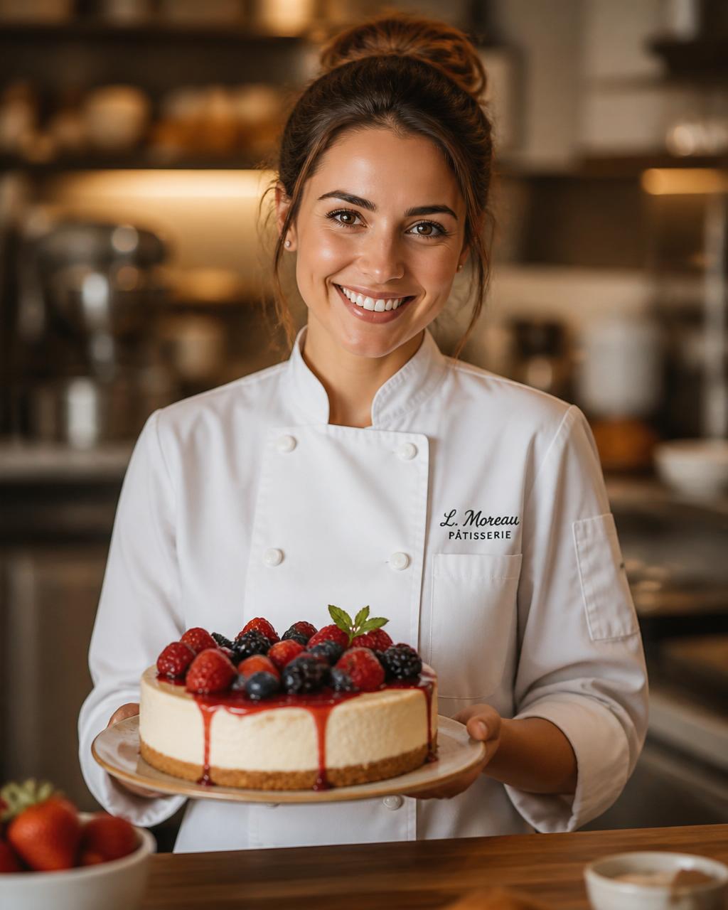 Chef pastelera detrás del recetario Cheesecake Divino